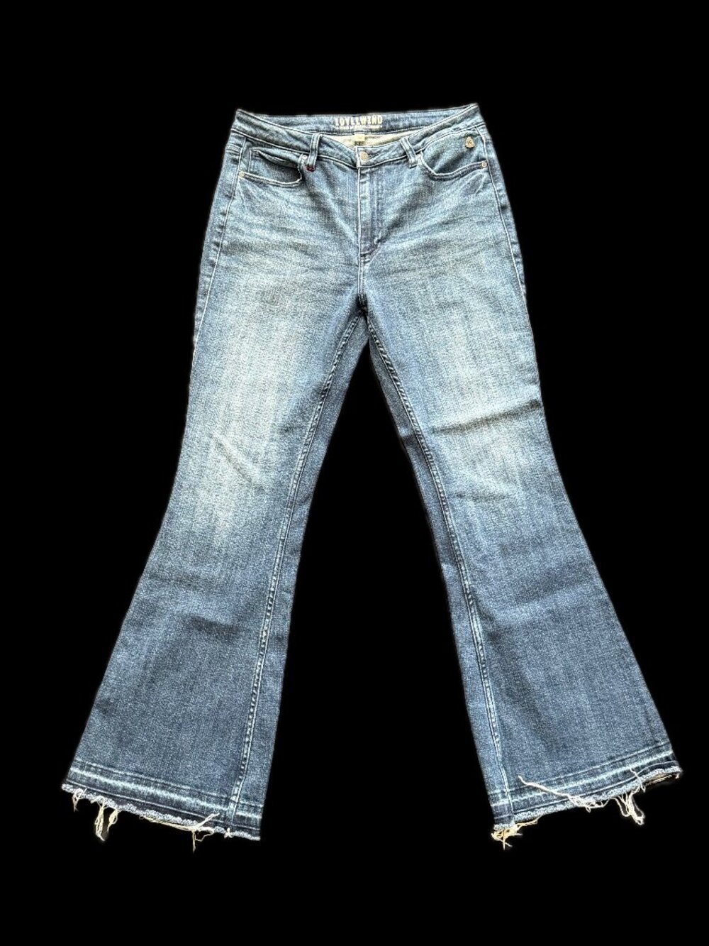 Idyllwind Distressed Hem Flare Leg Jeans
